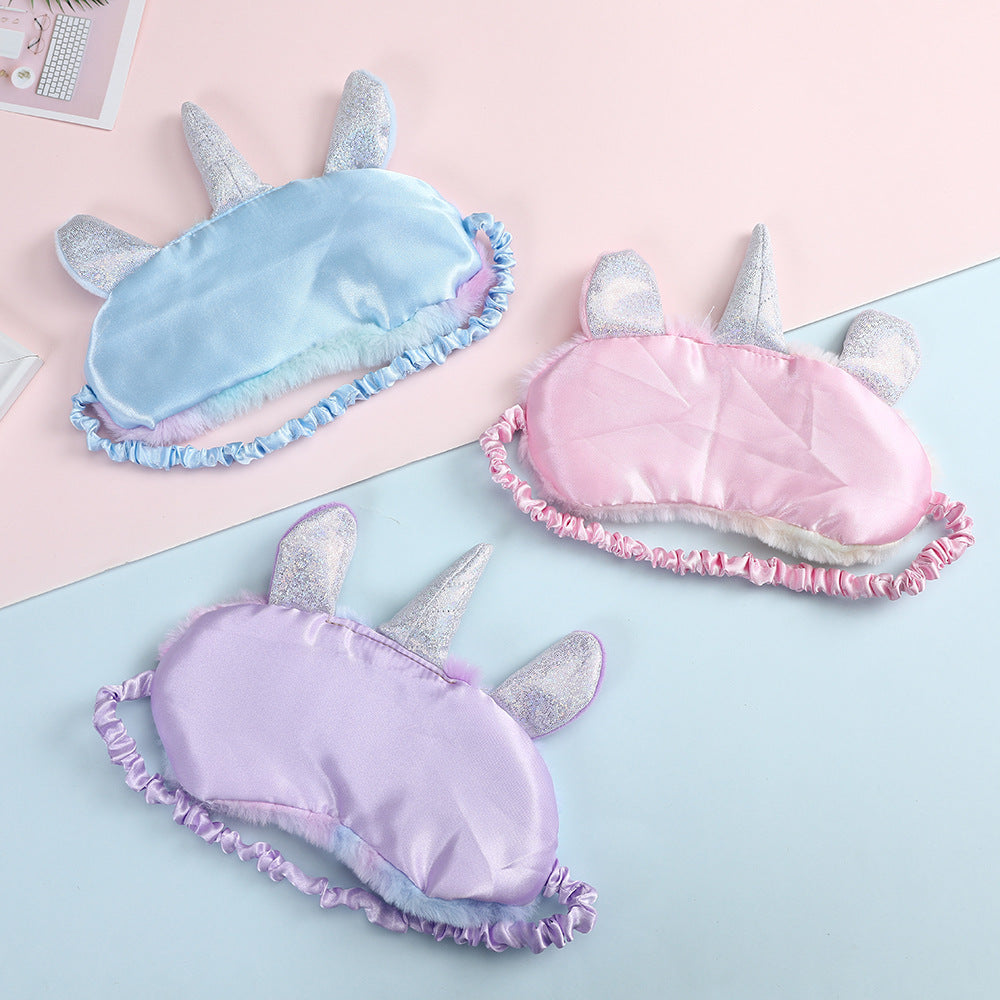Cartoon Unicorn Sleeping Mask for Kids