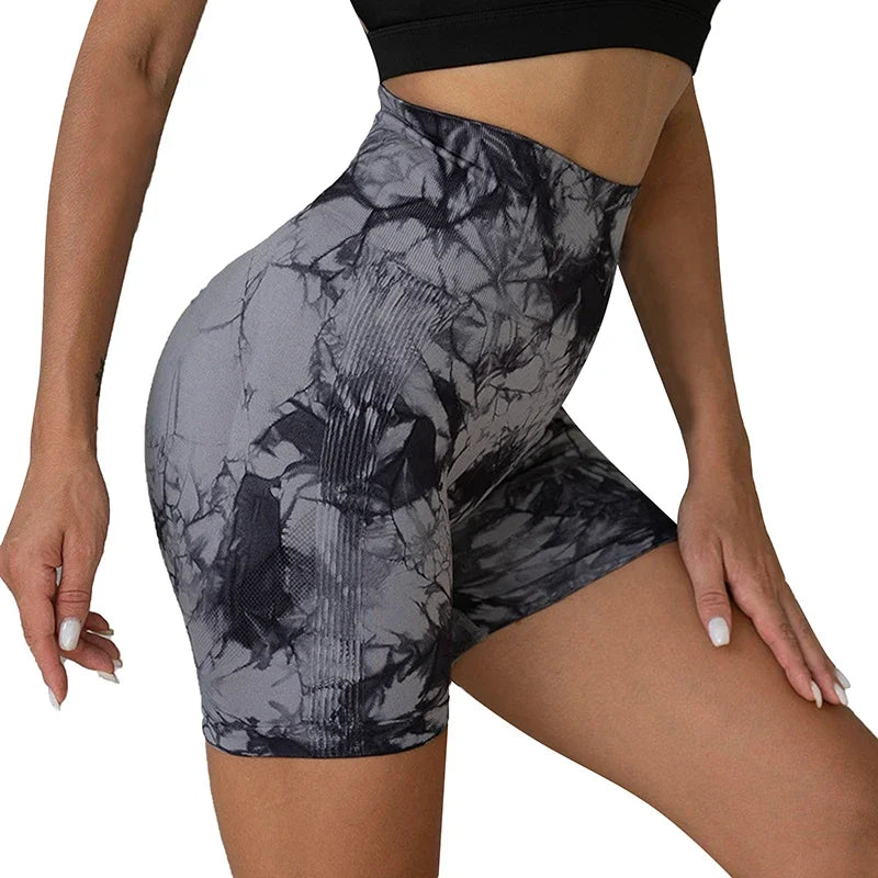 Women’s Tie-Dye Seamless Yoga Shorts