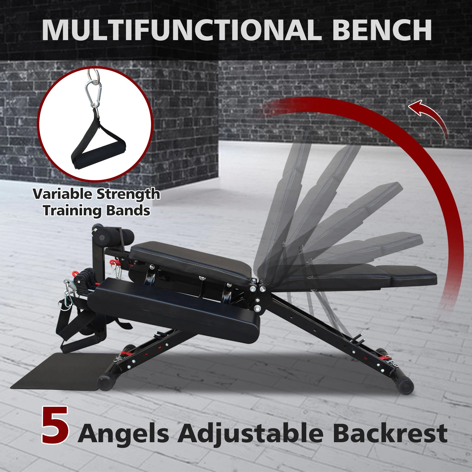 Adjustable Multifunctional Folding Weight Bench