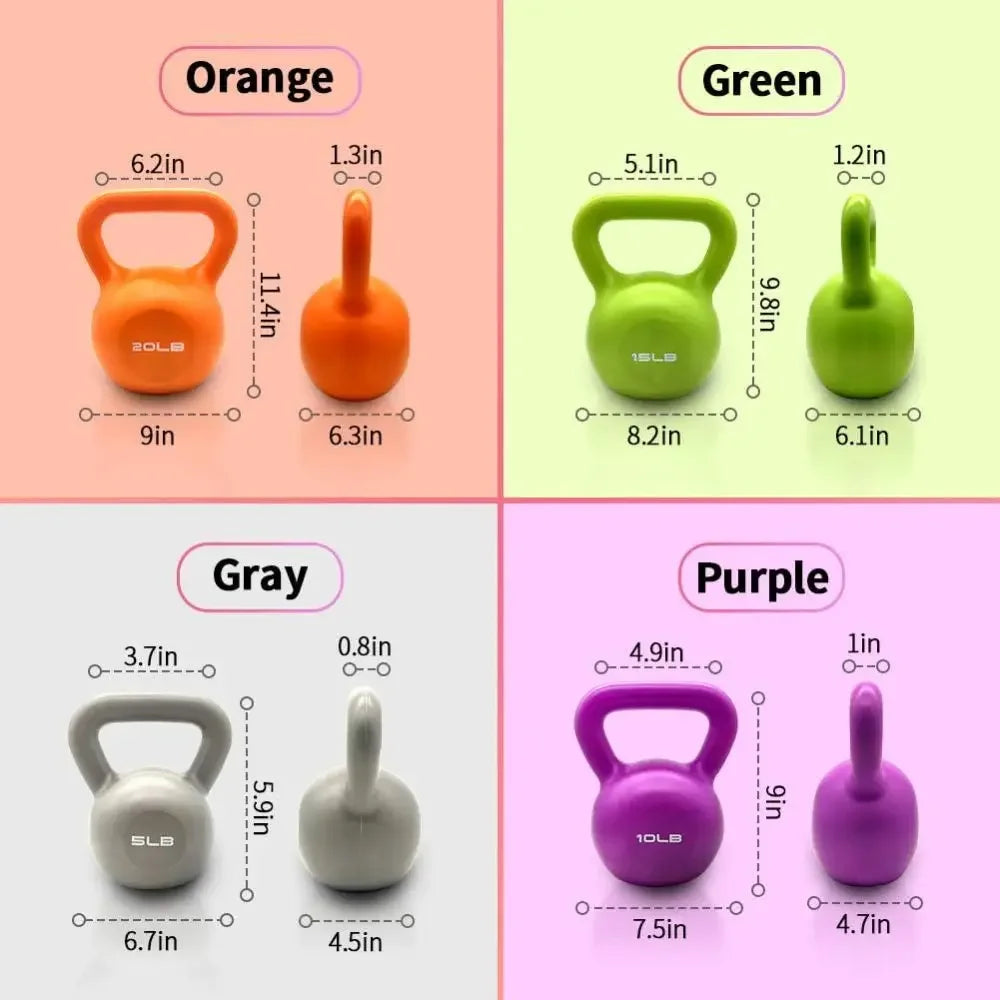 5lbs Vinyl Coated Kettlebell for Women