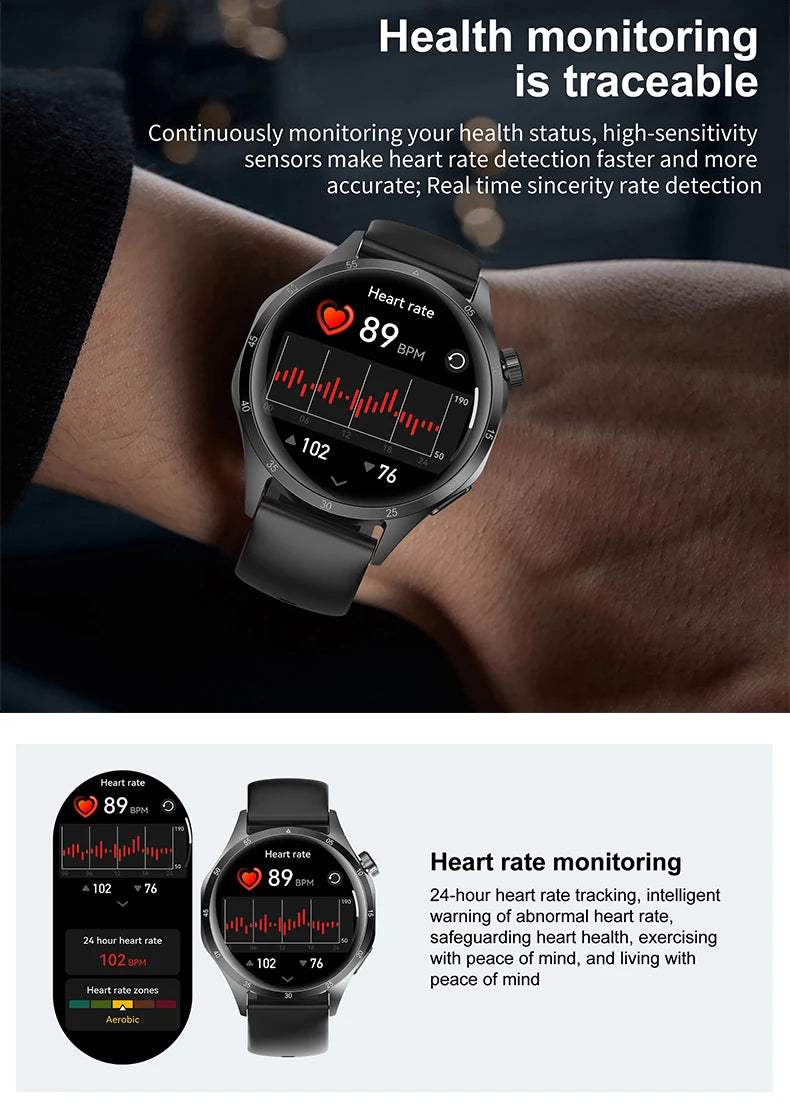 2025 Men’s AMOLED Bluetooth Smartwatch