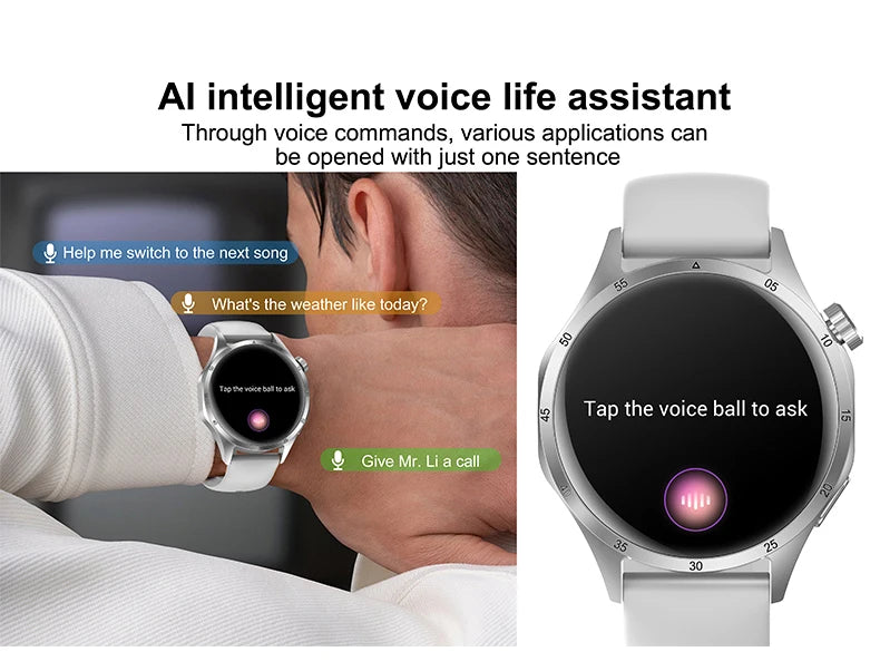 2025 Men’s AMOLED Bluetooth Smartwatch