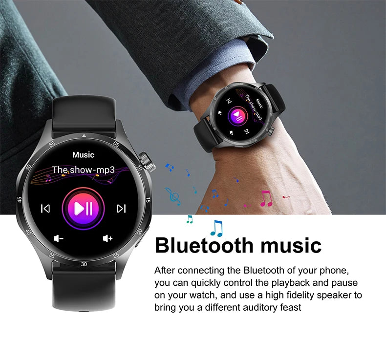 2025 Men’s AMOLED Bluetooth Smartwatch