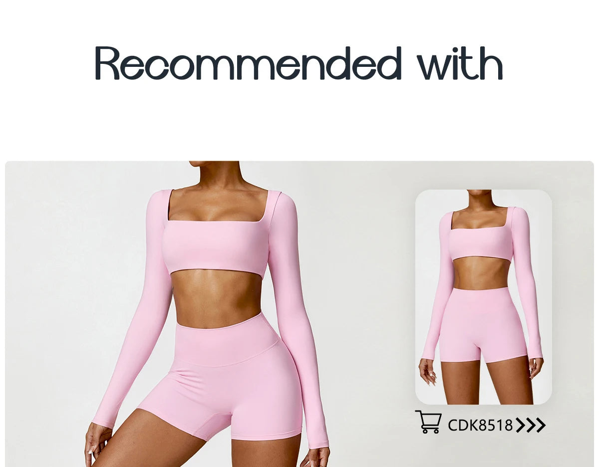 Women’s Quick-Dry Long Sleeve Sports Crop Top