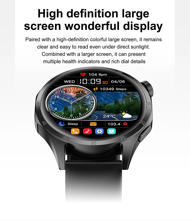 2025 Men’s AMOLED Bluetooth Smartwatch