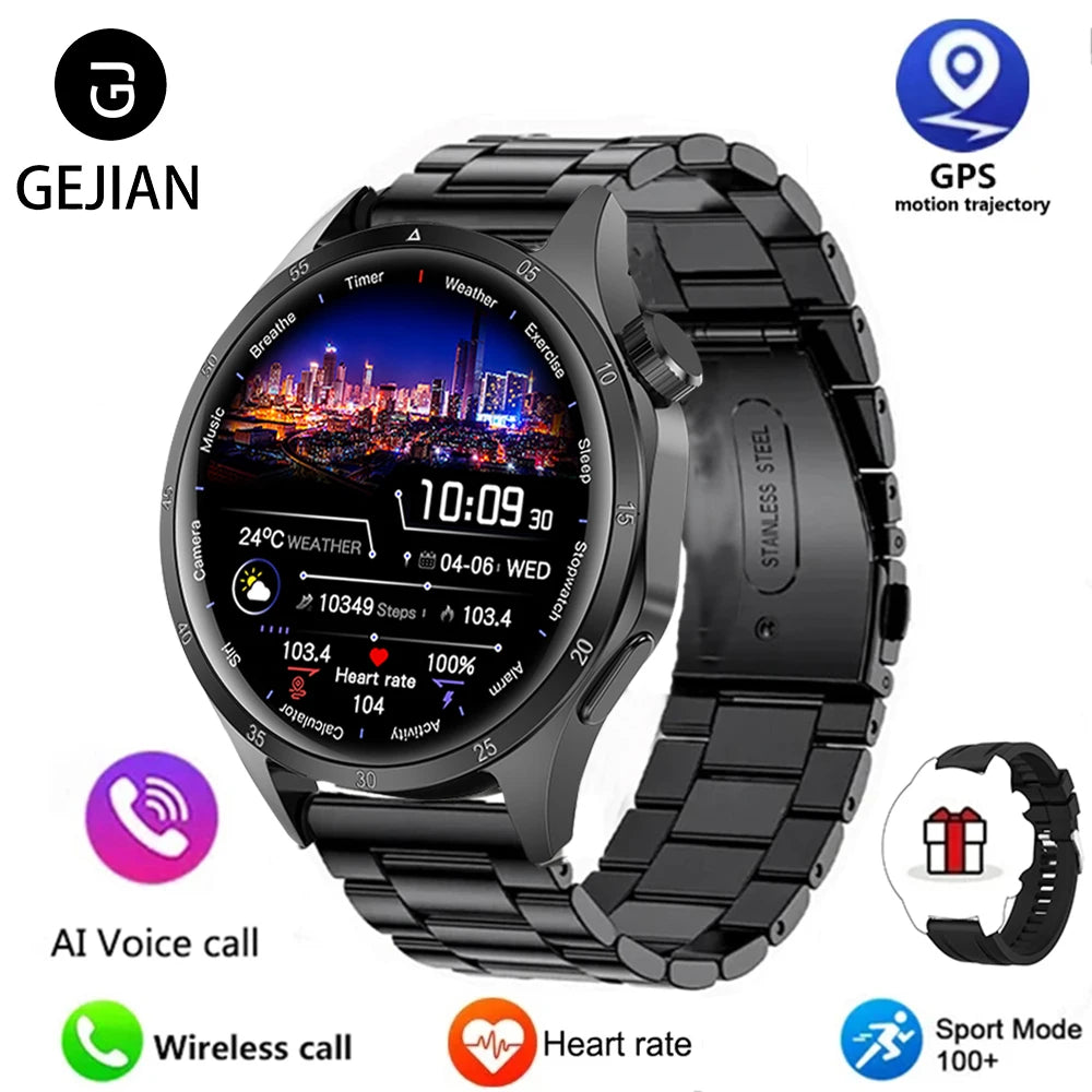 2025 Men’s AMOLED Bluetooth Smartwatch