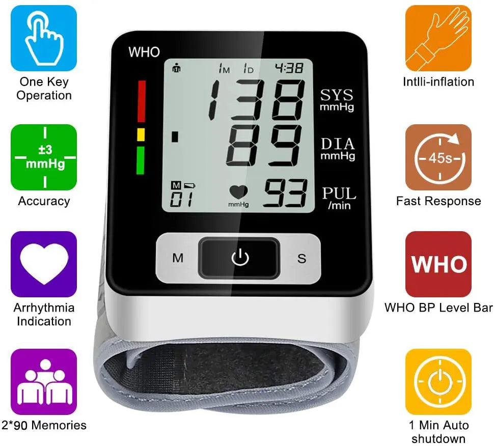 Digital Wrist Blood Pressure Monitor