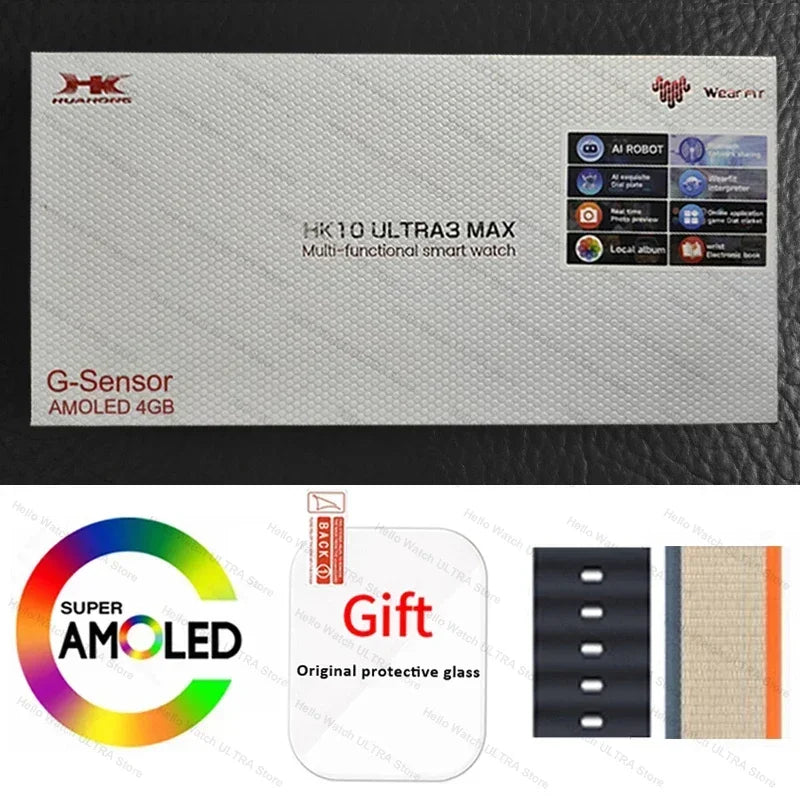 HK10 Ultra 3 Max Smartwatch 2025 – 49mm AMOLED