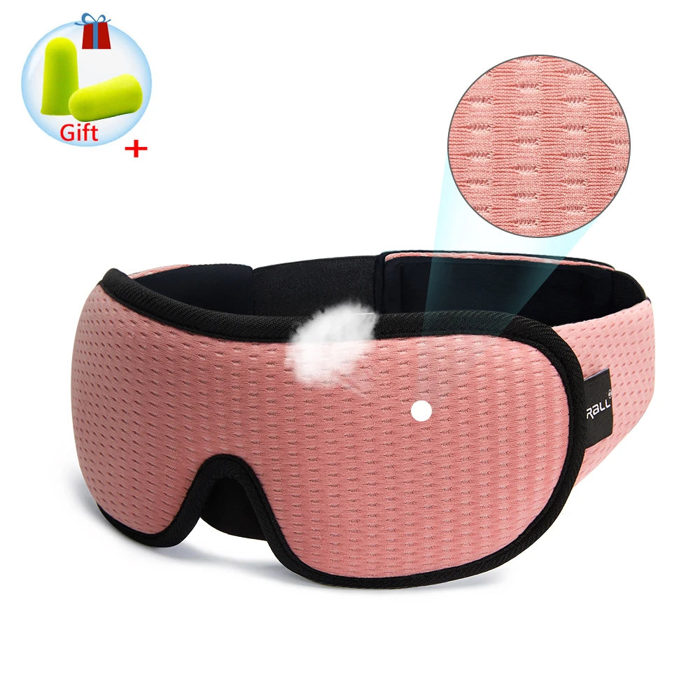 3D Contoured Sleeping Mask – Soft Breathable Eye Mask for Travel & Night Sleep
