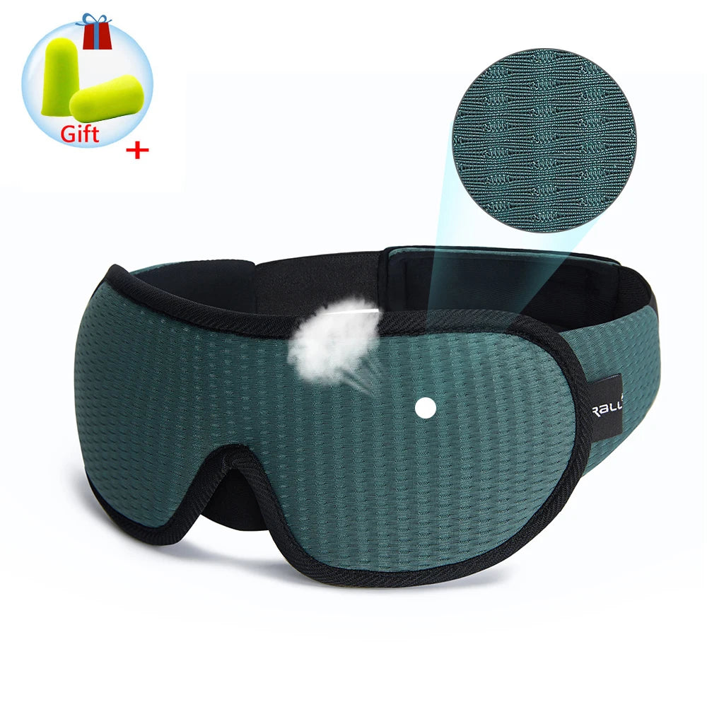 3D Contoured Sleeping Mask – Soft Breathable Eye Mask for Travel & Night Sleep