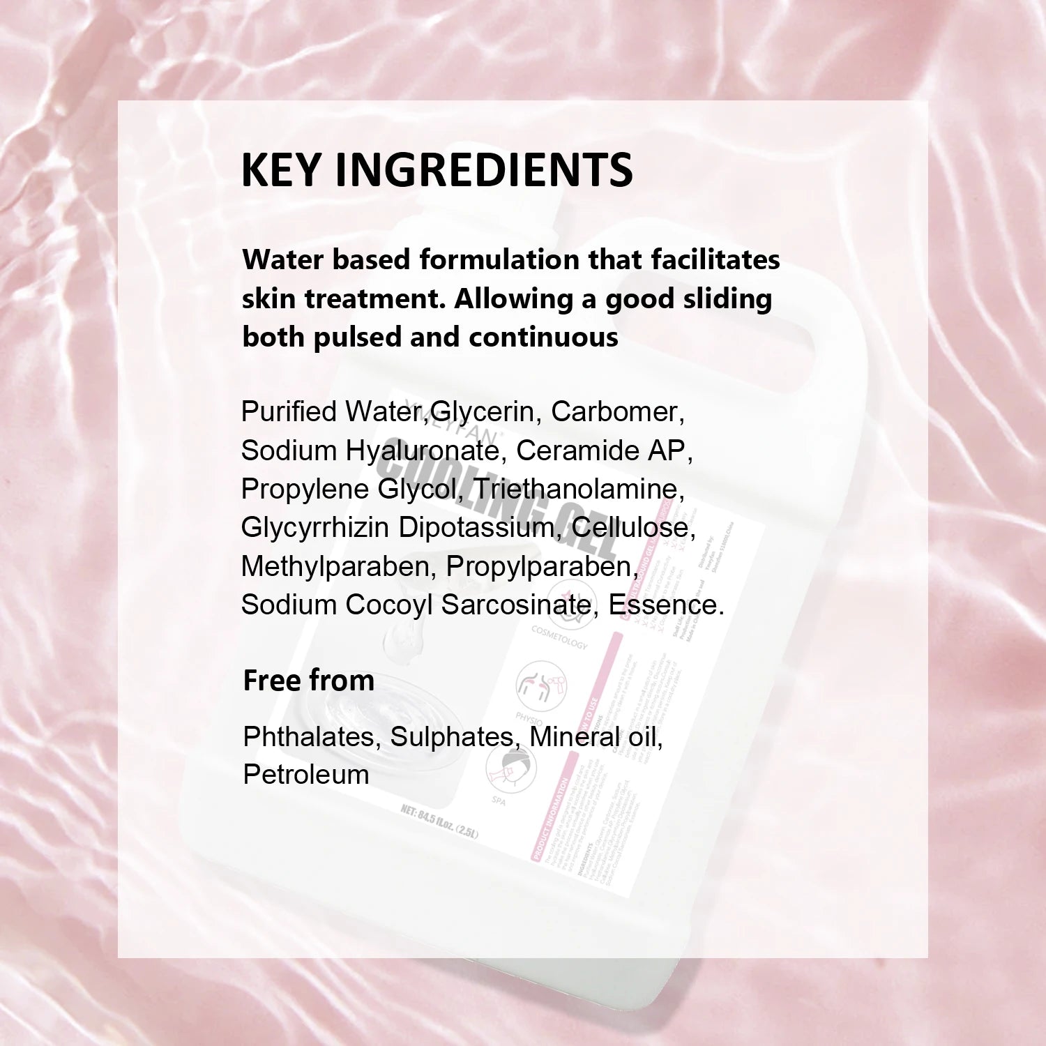 2.5L Gel Conductor Radiofrecuency Cavitacion Clear Contact Gel for Ultrasound Beauty Face and Body Skin Care