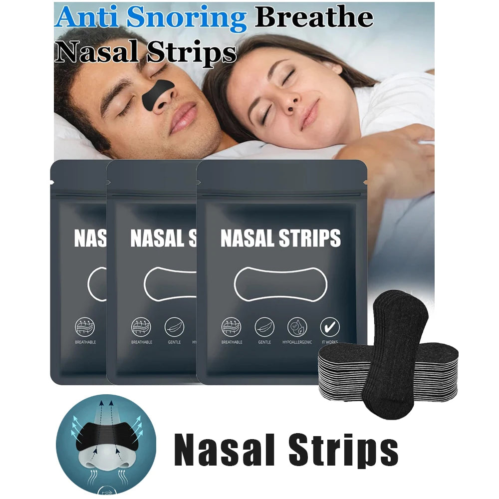 Anti Snoring Nose Strips – Breathable Nasal Patch for Better Sleep & Breathing Correction