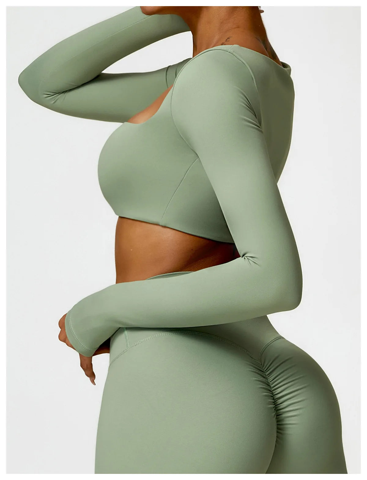 Women’s Quick-Dry Long Sleeve Sports Crop Top