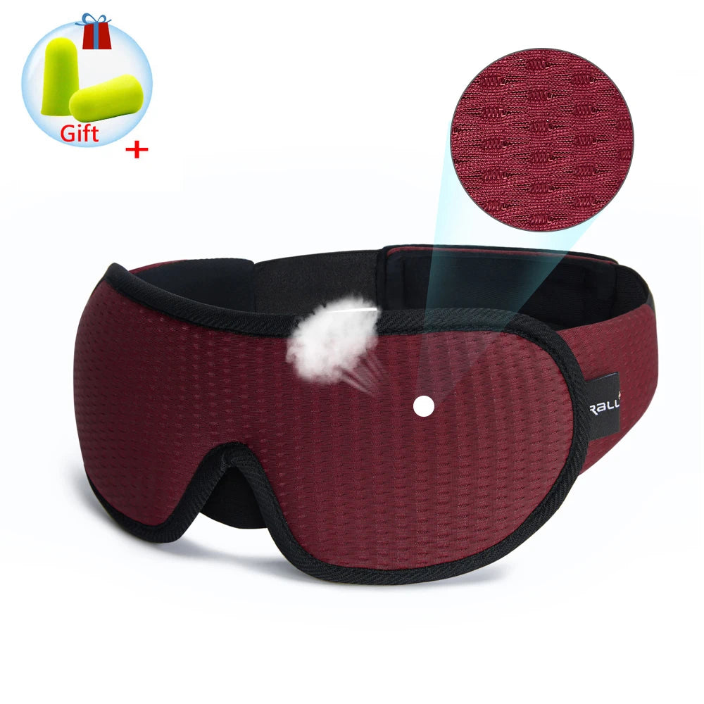 3D Contoured Sleeping Mask – Soft Breathable Eye Mask for Travel & Night Sleep