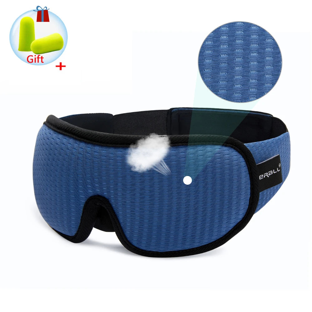 3D Contoured Sleeping Mask – Soft Breathable Eye Mask for Travel & Night Sleep