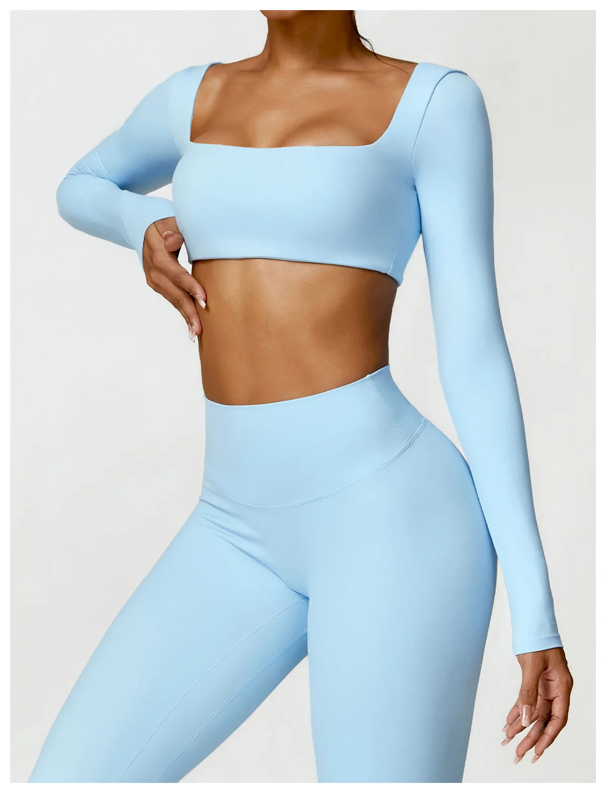 Women’s Quick-Dry Long Sleeve Sports Crop Top