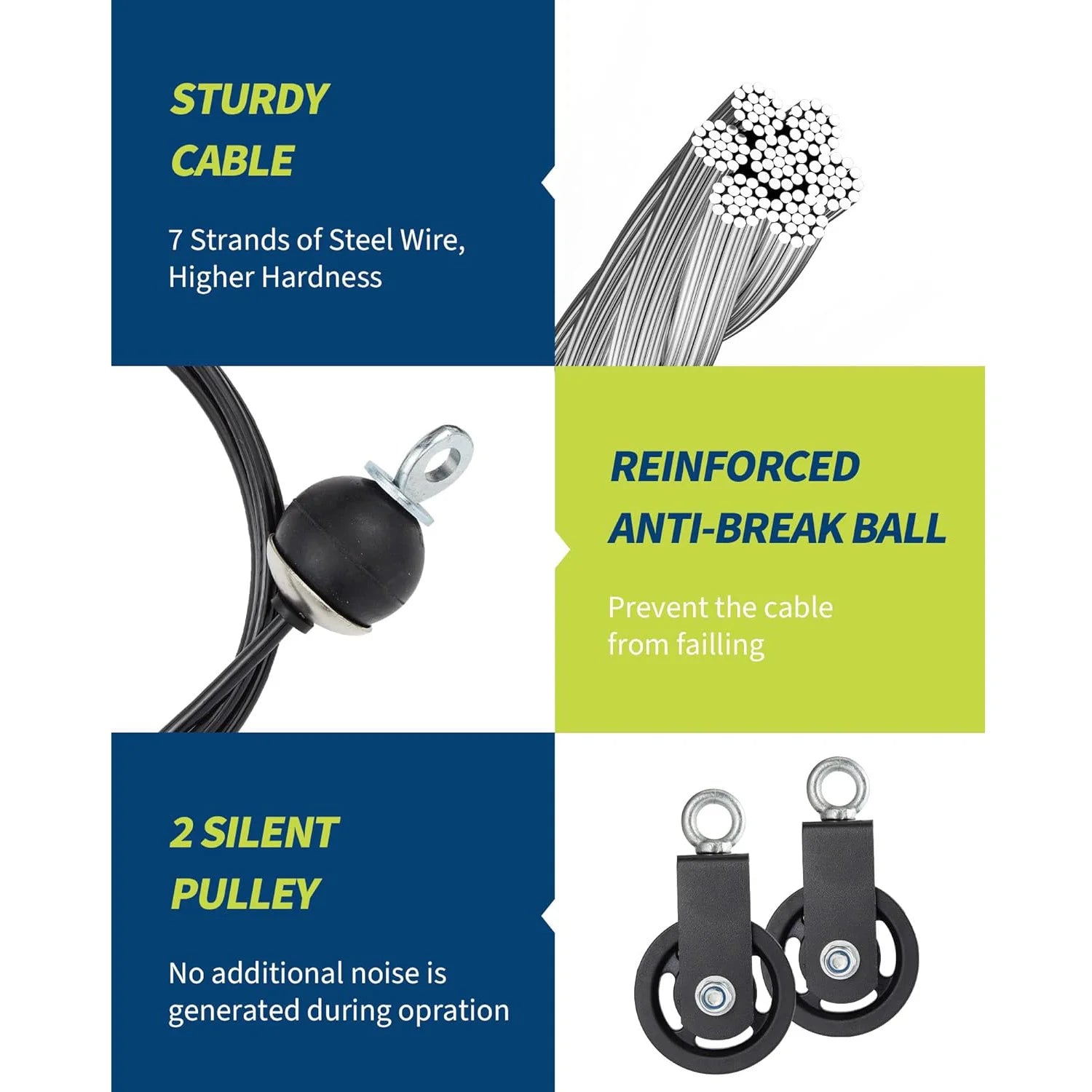 Home Gym Pulley Cable System Set