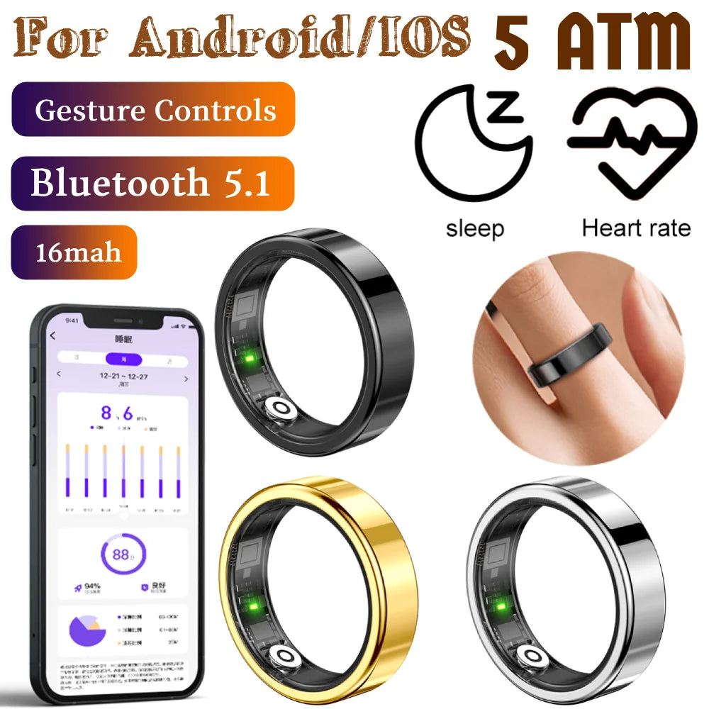 SR09 Smart Ring Health & Fitness Tracker