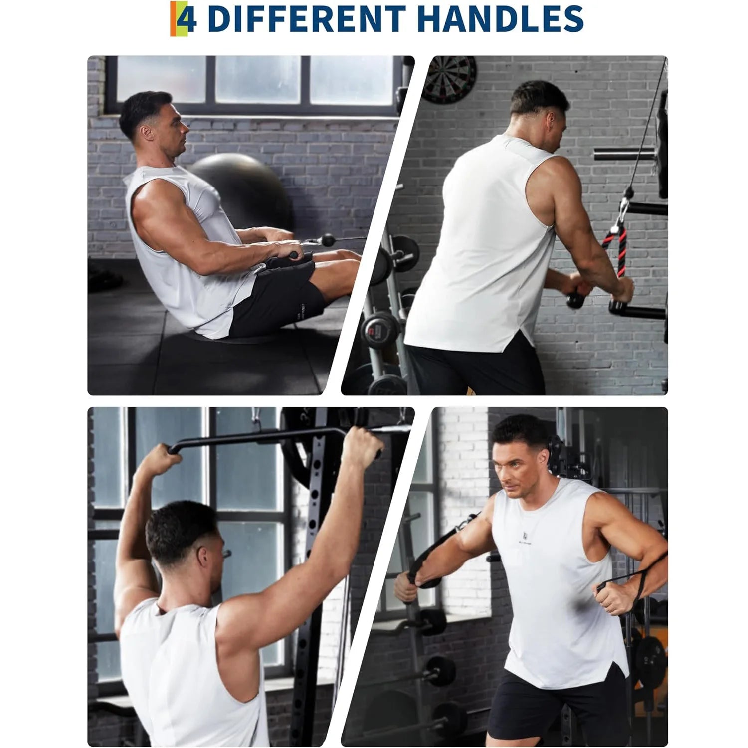 Home Gym Pulley Cable System Set