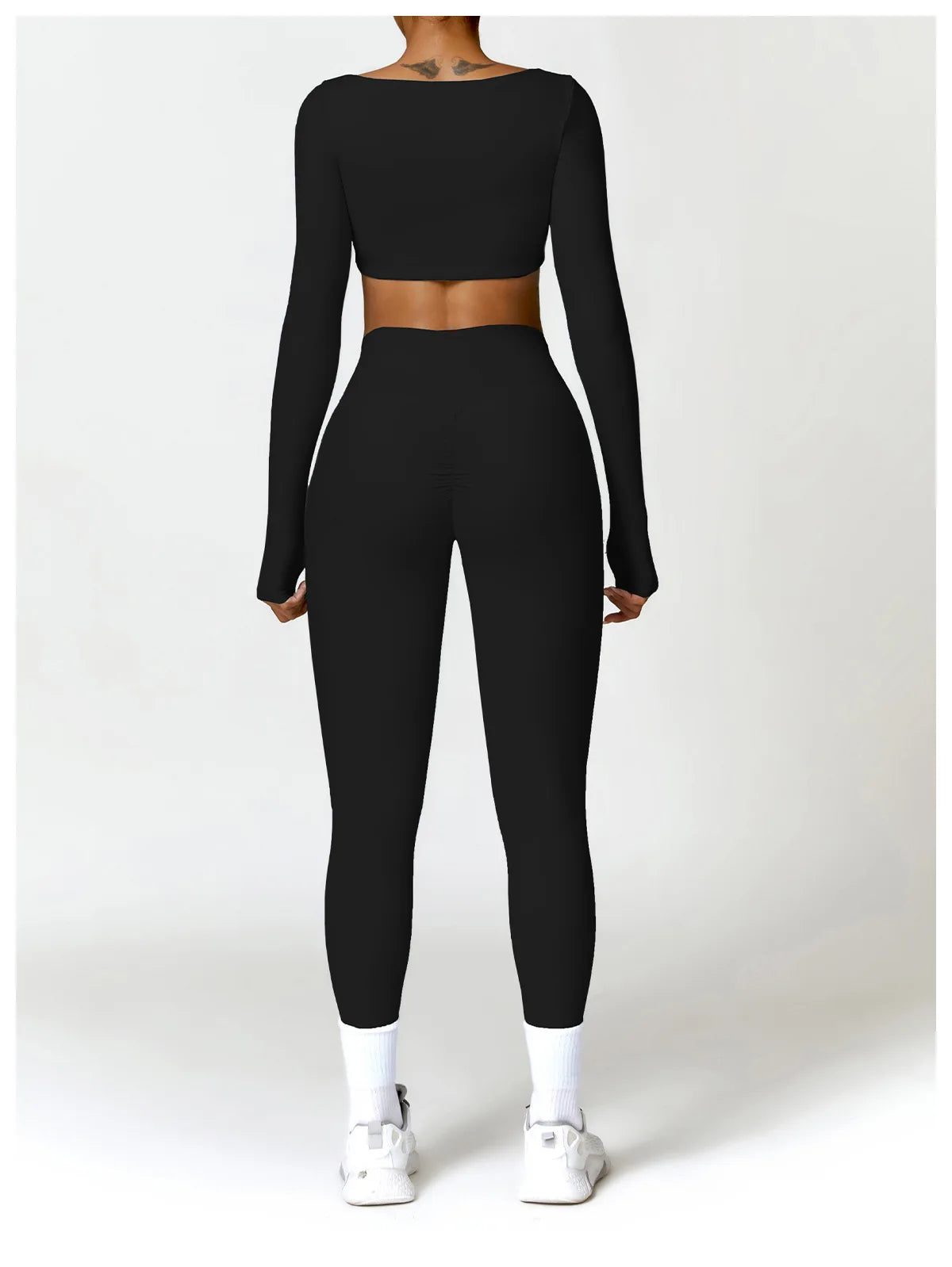 Women’s Quick-Dry Long Sleeve Sports Crop Top