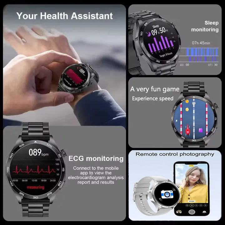 2025 Men’s AMOLED Bluetooth Smartwatch