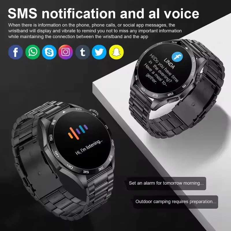 2025 Men’s AMOLED Bluetooth Smartwatch