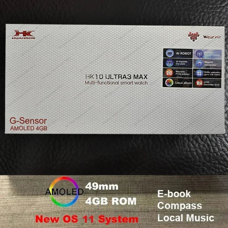 HK10 Ultra 3 Max Smartwatch 2025 – 49mm AMOLED