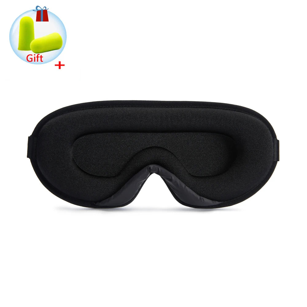 3D Contoured Sleeping Mask – Soft Breathable Eye Mask for Travel & Night Sleep