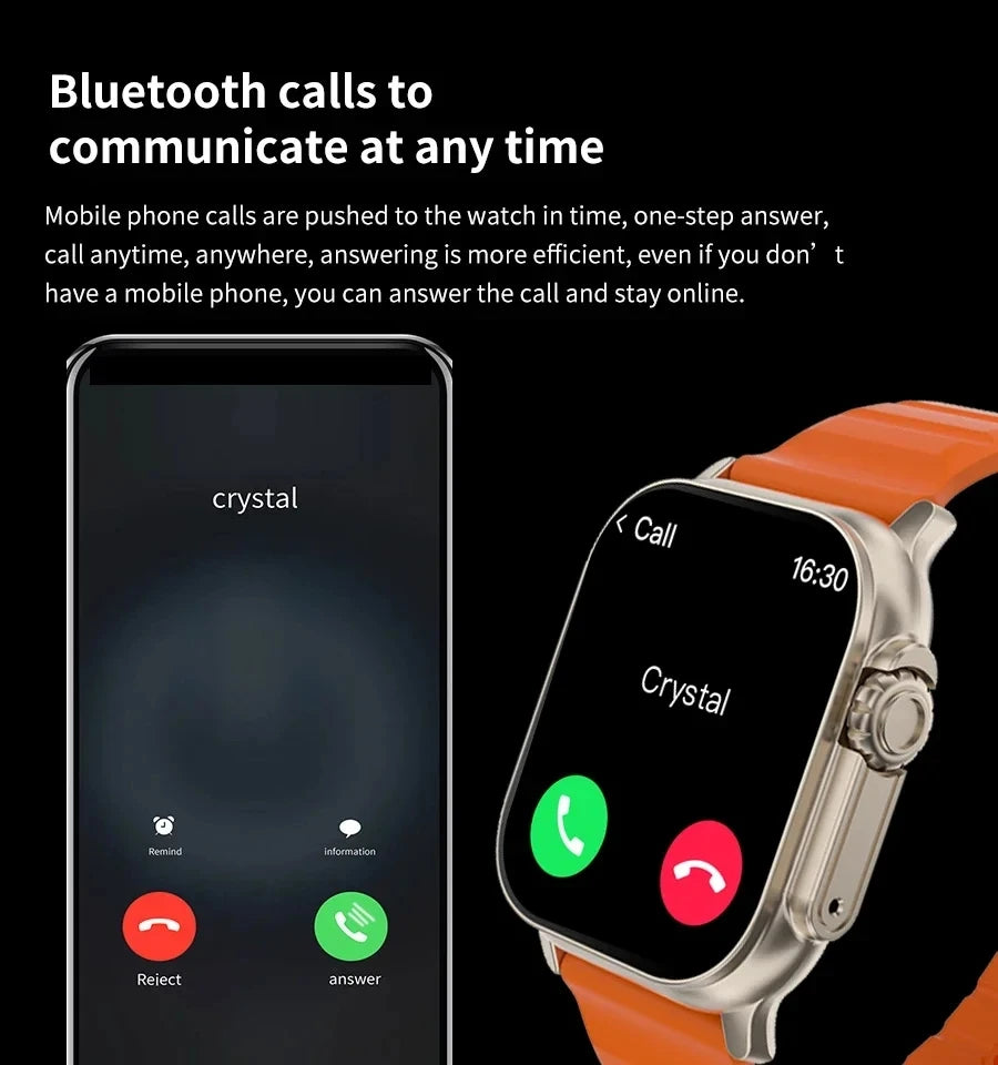 T900 Ultra 2 Smartwatch 49mm – Bluetooth Call, Music, NFC, Wireless Charging, Compatible with Android & iOS