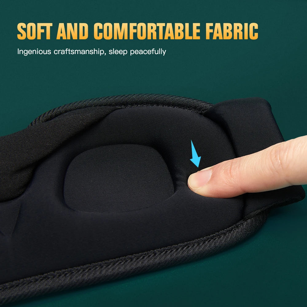 3D Contoured Sleeping Mask – Soft Breathable Eye Mask for Travel & Night Sleep