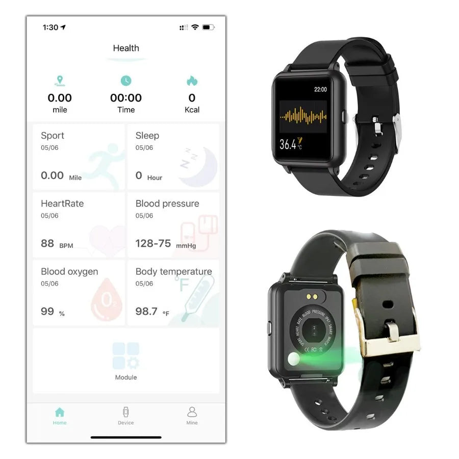 OXITEMP Smartwatch with Oximeter & Thermometer