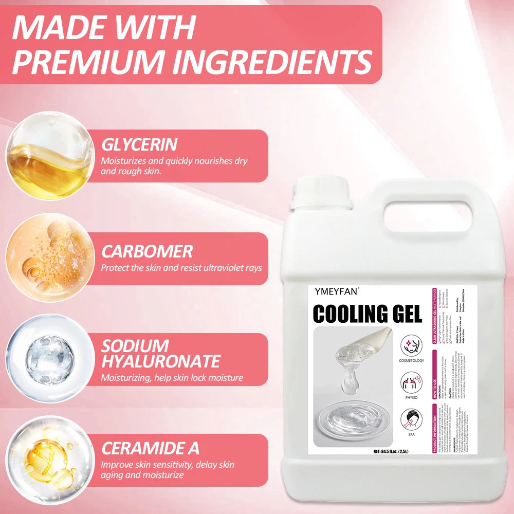 2.5L Gel Conductor Radiofrecuency Cavitacion Clear Contact Gel for Ultrasound Beauty Face and Body Skin Care