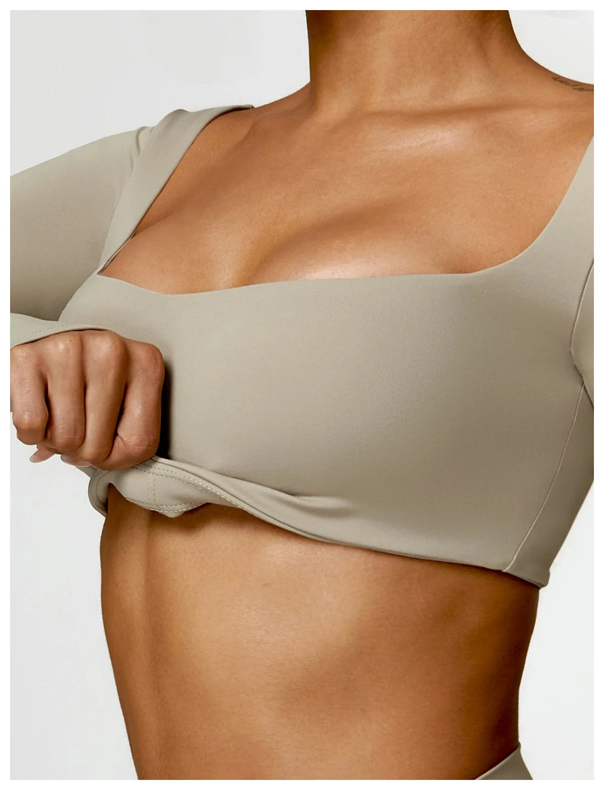 Women’s Quick-Dry Long Sleeve Sports Crop Top