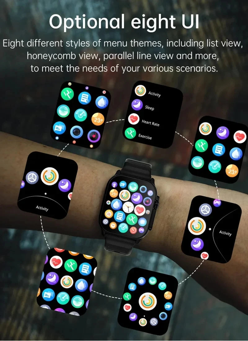 T900 Ultra 2 Smartwatch 49mm – Bluetooth Call, Music, NFC, Wireless Charging, Compatible with Android & iOS