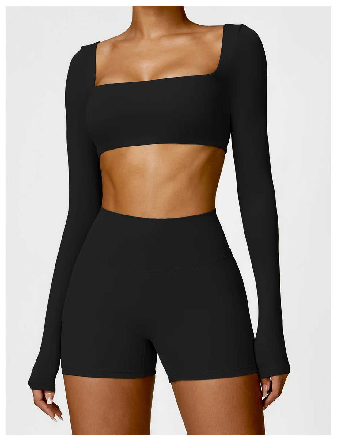 Women’s Quick-Dry Long Sleeve Sports Crop Top