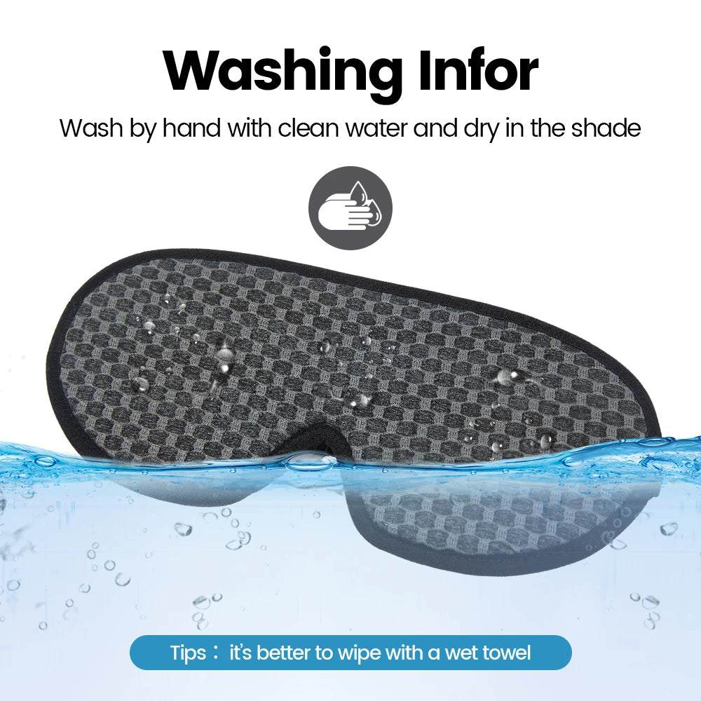 3D Contoured Sleeping Mask – Soft Breathable Eye Mask for Travel & Night Sleep