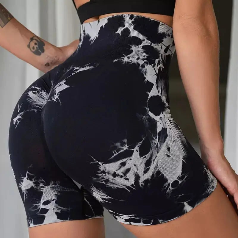 Women’s Tie-Dye Seamless Yoga Shorts