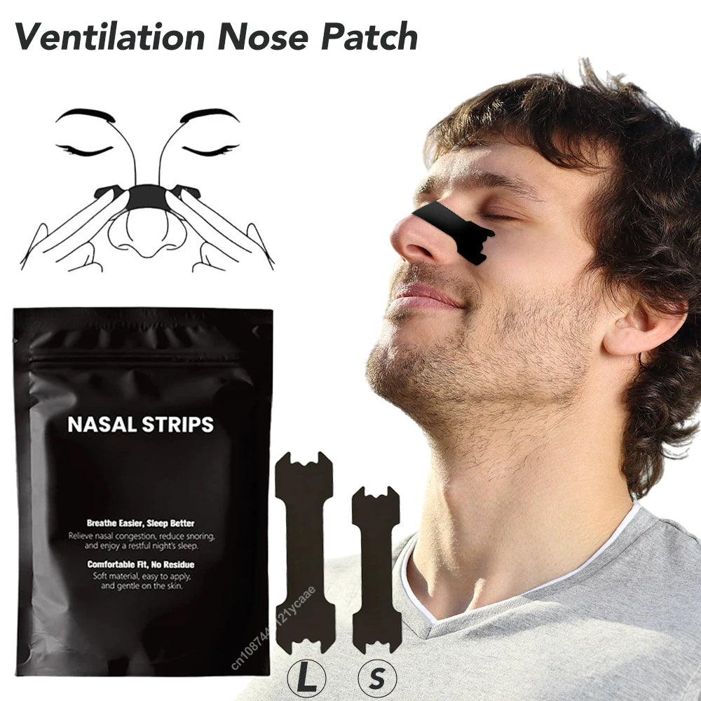 Black Nasal Strips for Better Breathing and Anti-Snoring