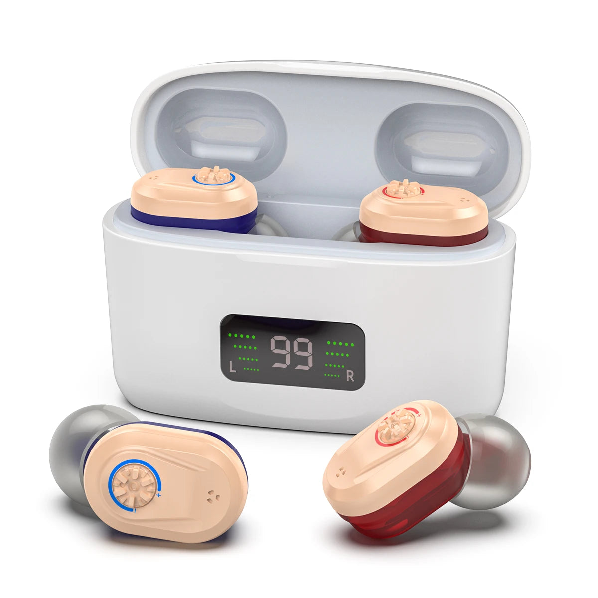 Wireless Mini Hearing Aid with Charging Case
