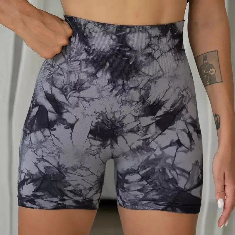 Women’s Tie-Dye Seamless Yoga Shorts