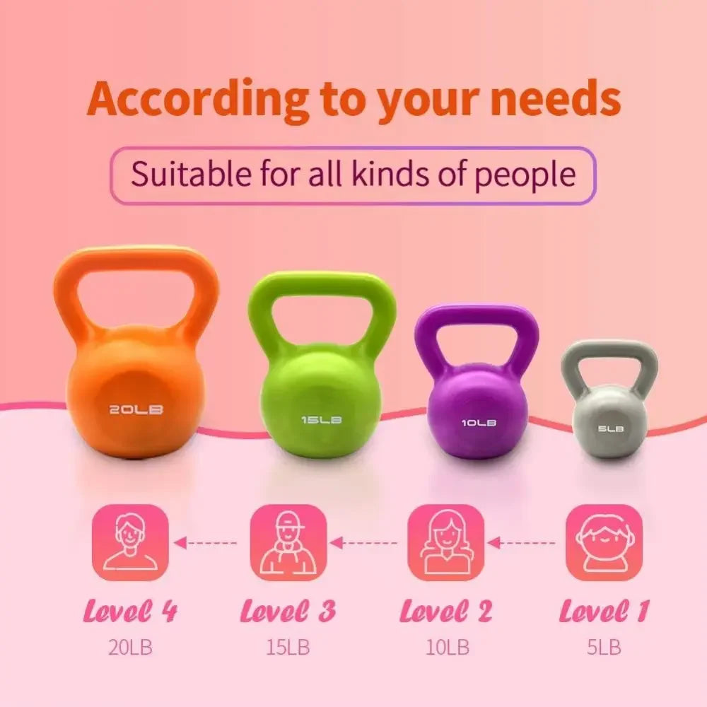 5lbs Vinyl Coated Kettlebell for Women