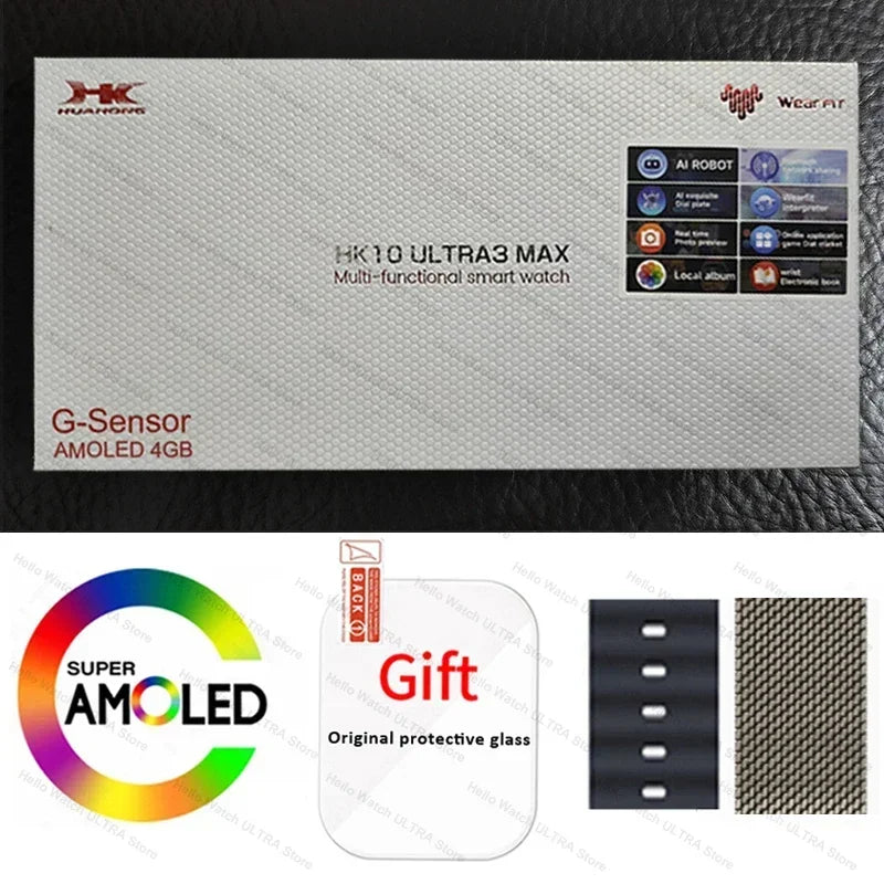 HK10 Ultra 3 Max Smartwatch 2025 – 49mm AMOLED