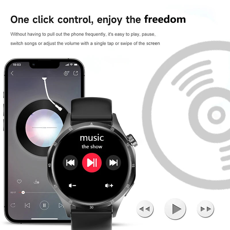 2025 Men’s AMOLED Bluetooth Smartwatch