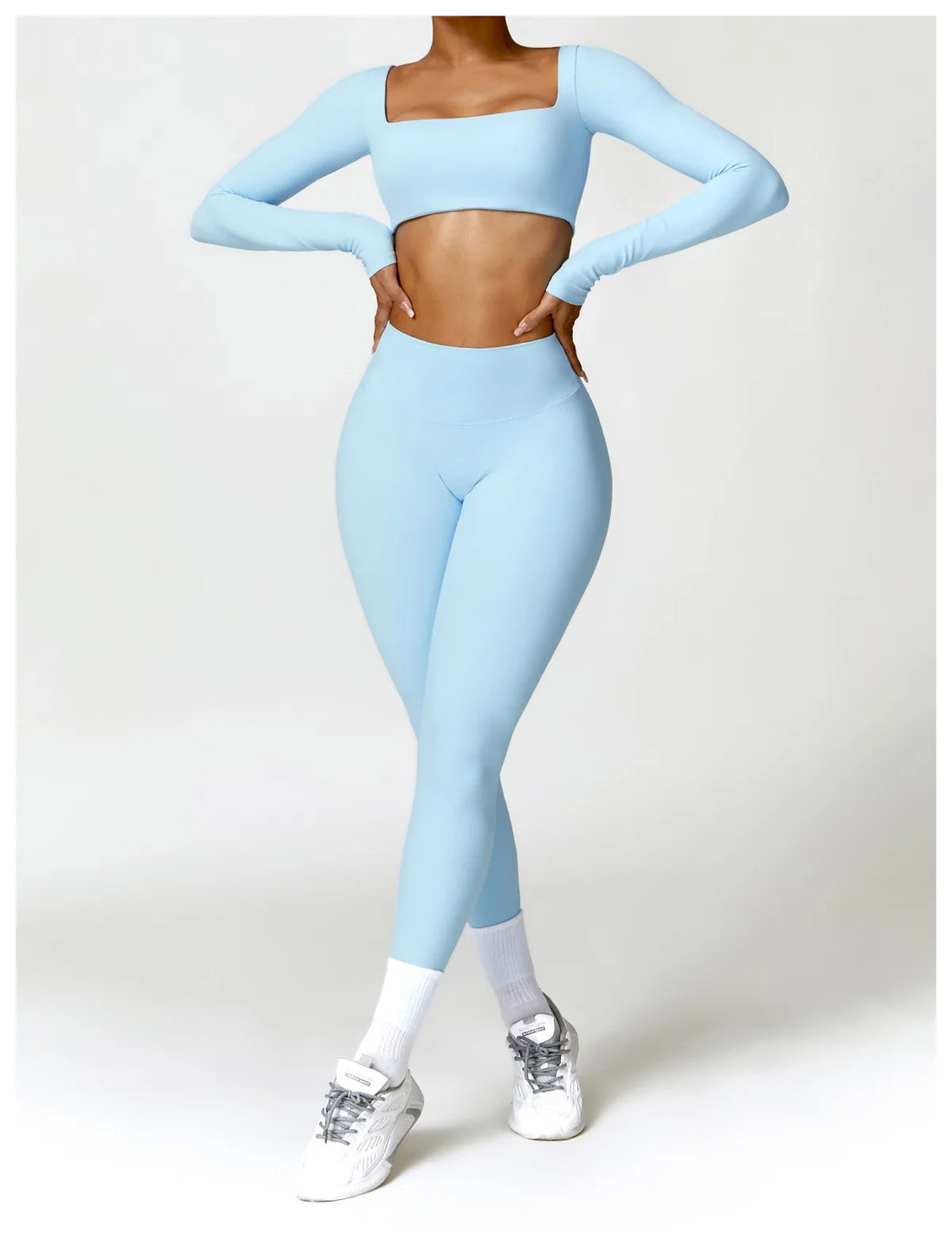 Women’s Quick-Dry Long Sleeve Sports Crop Top
