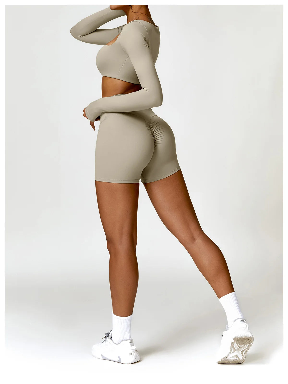 Women’s Quick-Dry Long Sleeve Sports Crop Top