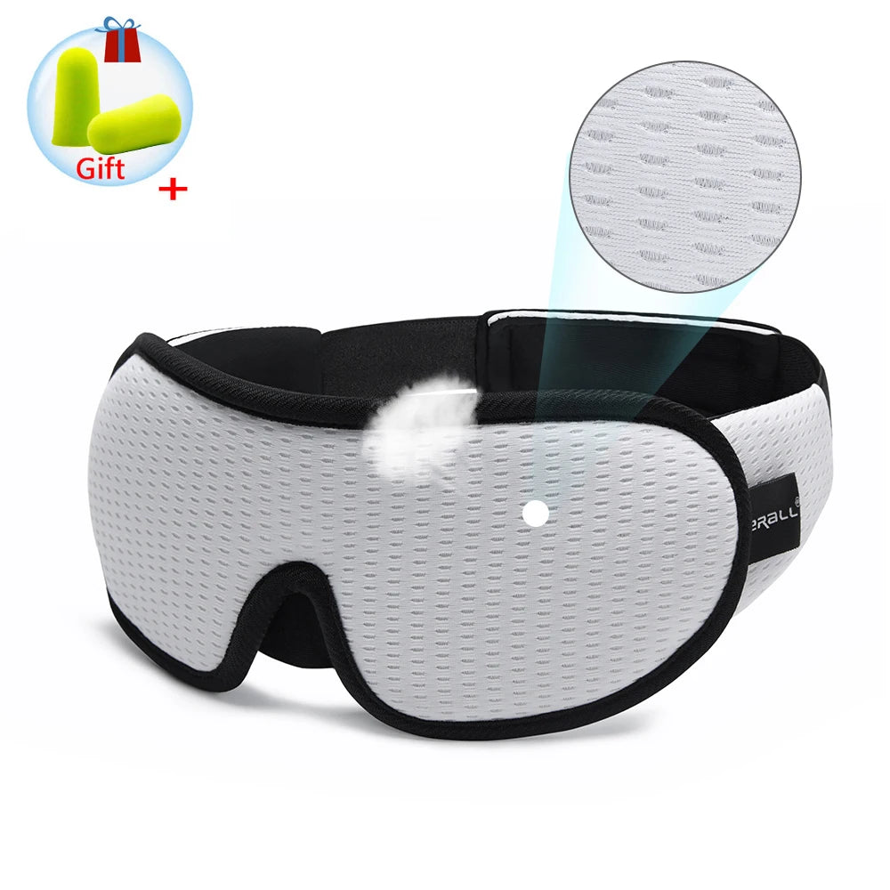 3D Contoured Sleeping Mask – Soft Breathable Eye Mask for Travel & Night Sleep