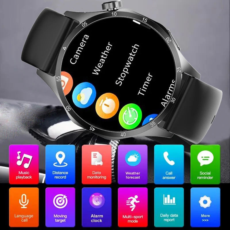 2025 Men’s AMOLED Bluetooth Smartwatch