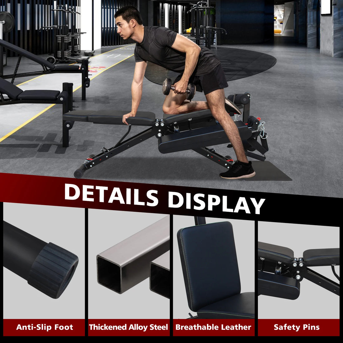Adjustable Multifunctional Folding Weight Bench
