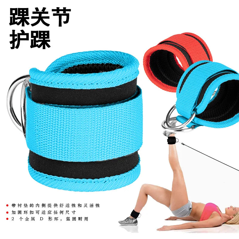 Adjustable Gym Ankle Straps with Double D-Ring