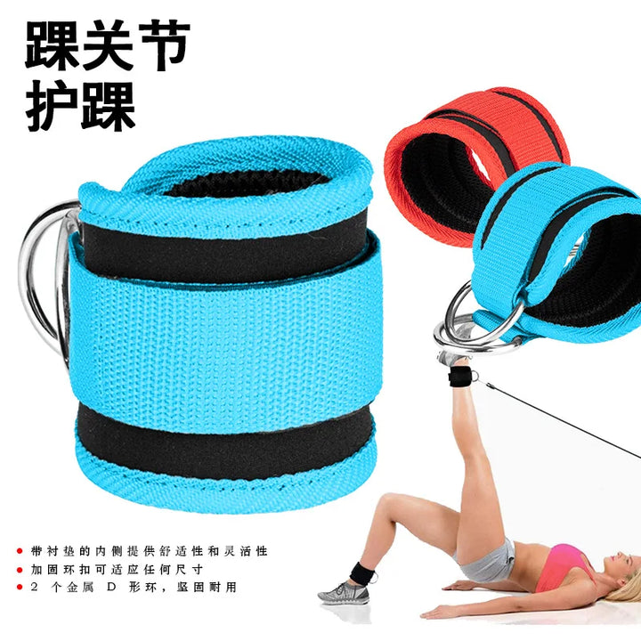 Adjustable Gym Ankle Straps with Double D-Ring